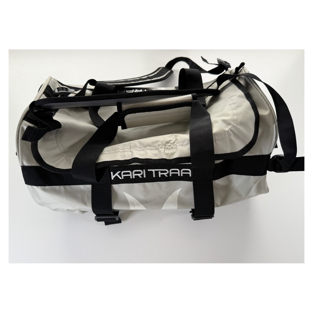 KARI TRAA Traa 30L Bag White/Gray 19x10x11.5 Weekend Travel Gym Duffle Durable